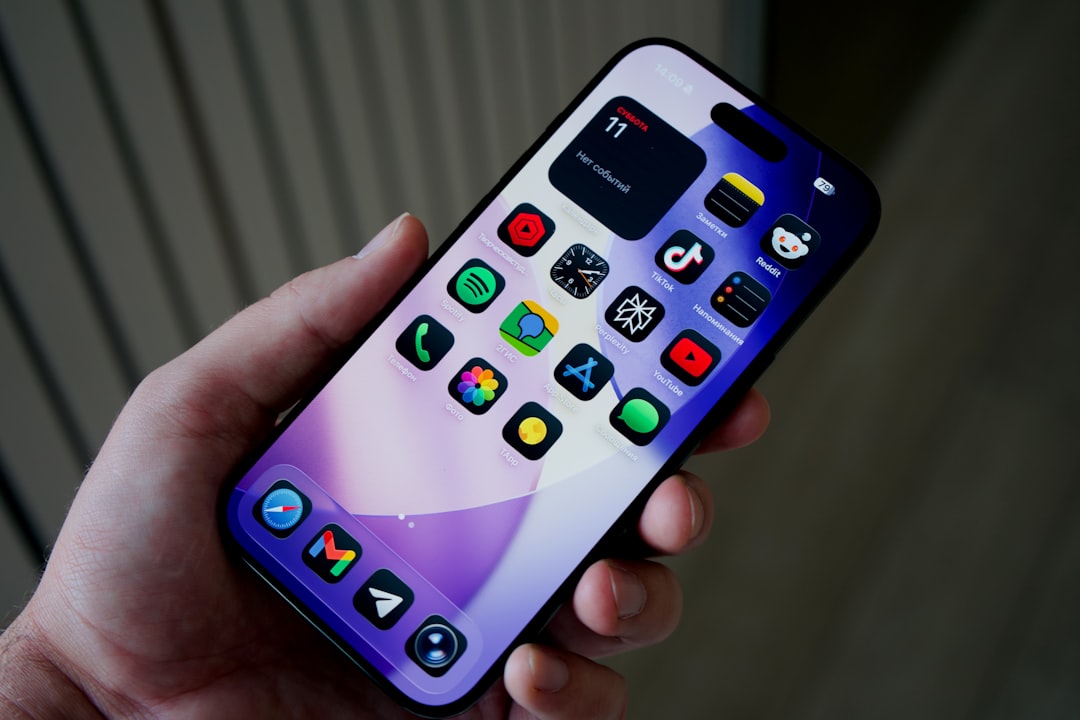 social media app icons on phone screen